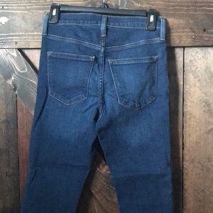Jcrew high rise skinny jeans, blue wash.